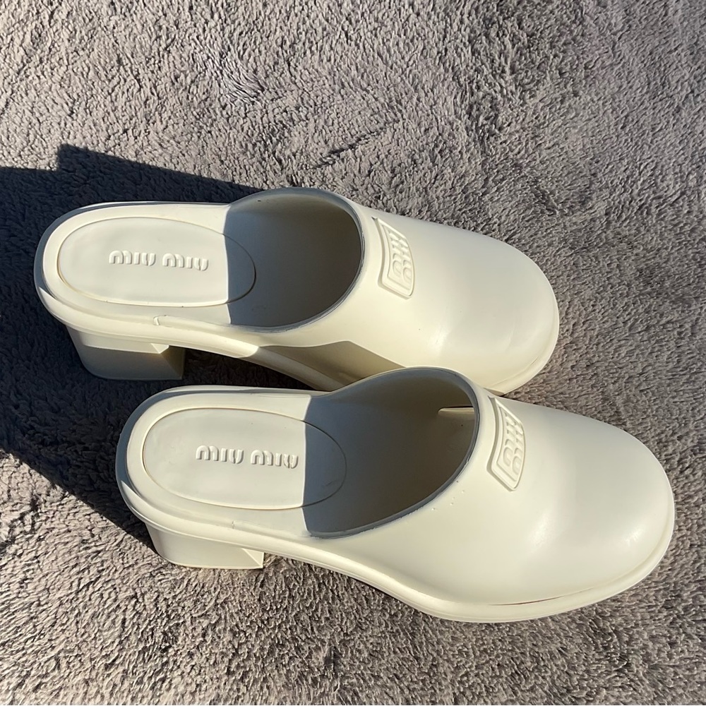 MIU MIU Rubber Mules Sabots size 8 SOLD - Picture 3 of 7
